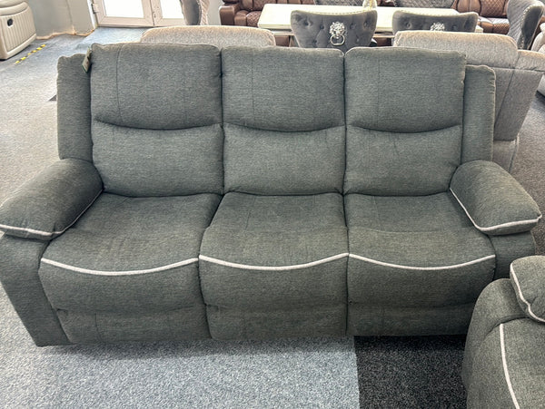 Benetti 3+2 ELECTRIC Recliner Sofa Set Grey