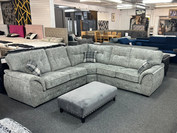 Ashlin Fabric Corner Sofa Grey