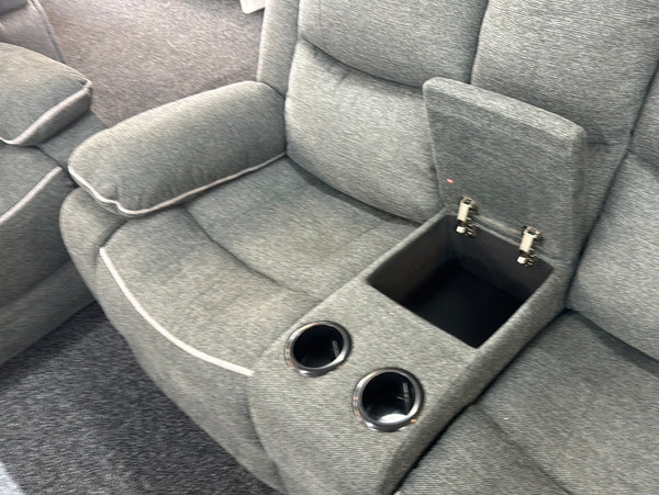 Benetti 3+2 ELECTRIC Recliner Sofa Set Grey