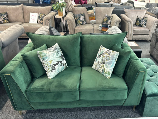Vivian Emerald Green 3+2 Fabric Sofa