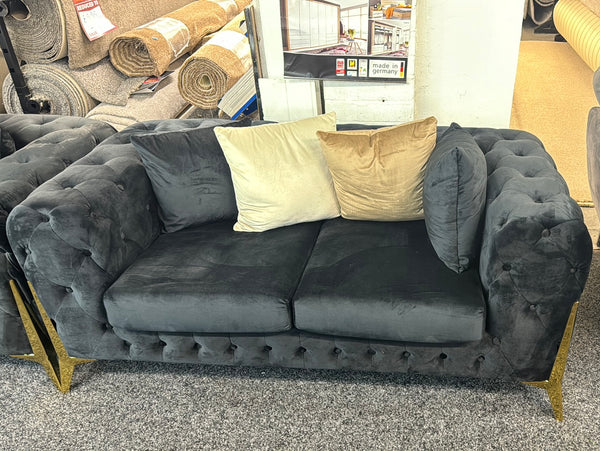3+2 Lola Chesterfield Fabric Sofa