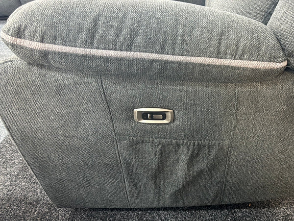 Benetti 3+2 ELECTRIC Recliner Sofa Set Grey