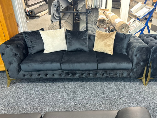 3+2 Lola Chesterfield Fabric Sofa