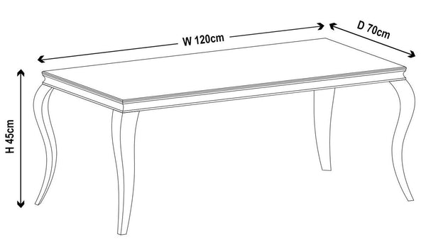 Merida Grey Marble and Chrome Coffee Table