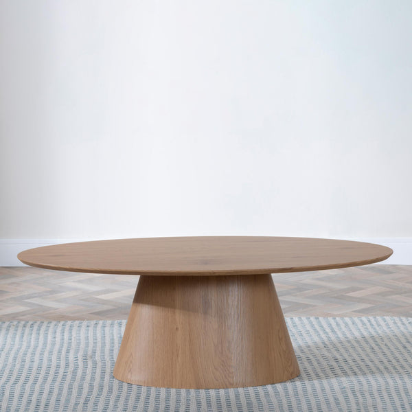 Whitby Oak Oval Coffee Table