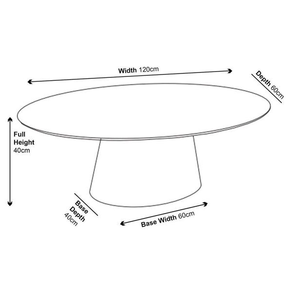 Whitby Walnut Oval Coffee Table