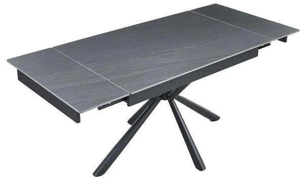 Blanco Black Sintered Stone Extending Dining Table