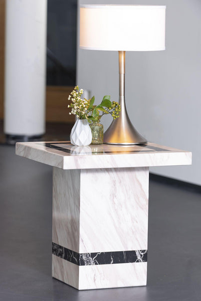 Arzano Cream Marble Side Table