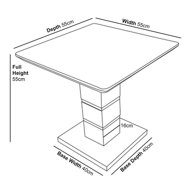 Brice Grey Gloss Lamp Table