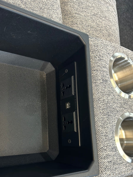 3+2 London ELECTRIC fabric recliner sofa grey