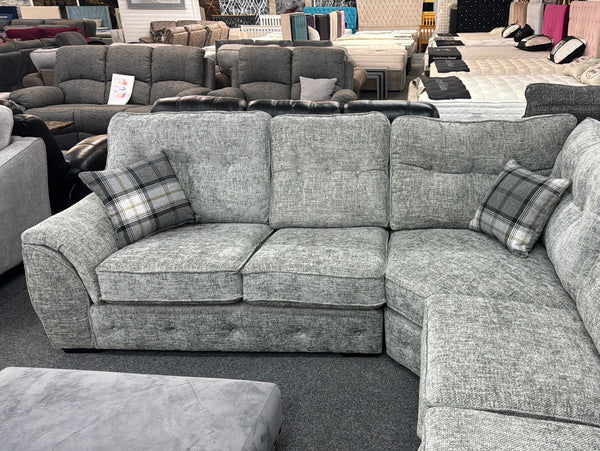 Ashlin Fabric Corner Sofa Grey