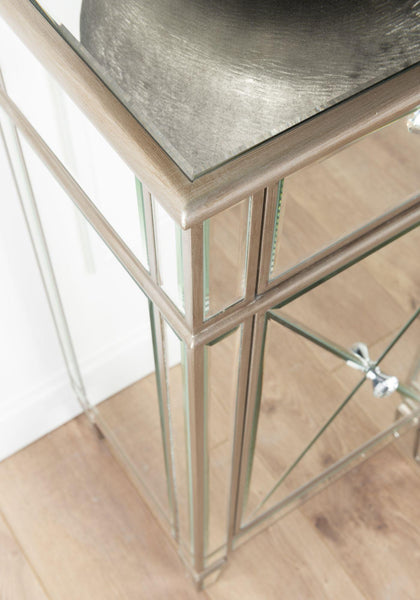 Acorn Mirrored Champagne Trim Large Sideboard - 3 Doors