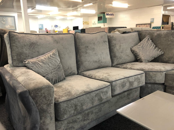 Fabric Corner Sofa in Grey