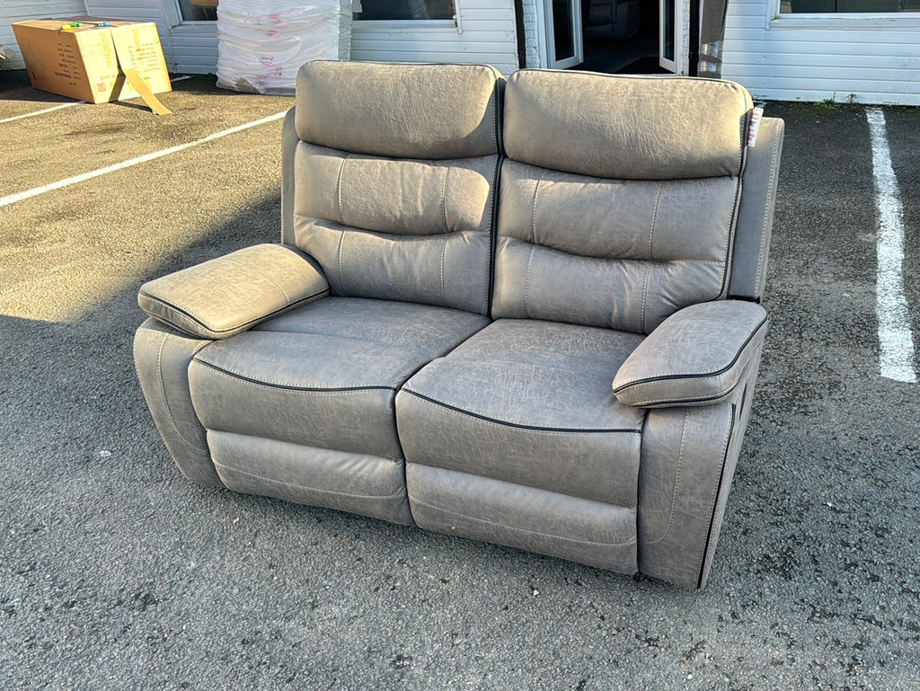 Lilly Grey 3+2 Sofa Fabric Recliner