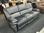 Turin 3+2 Suede Grey Recliner Sofas