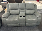 Benetti 3+2 ELECTRIC Recliner Sofa Set Grey
