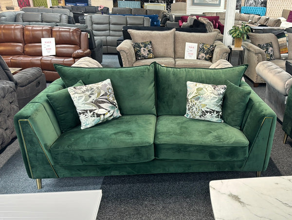 Vivian Emerald Green 3+2 Fabric Sofa