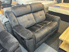 Texaco 3+2 Reclining Sofas Grey with drop down drinks console