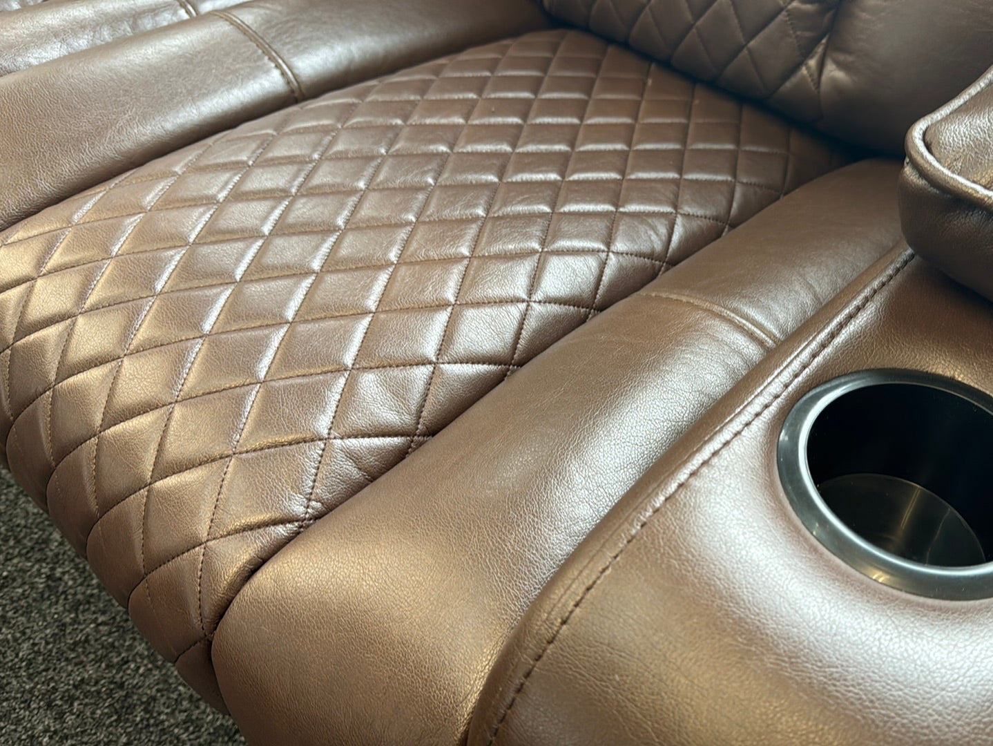 Reginald ELECTRIC 3+2 Brown Leather Recliner Sofas