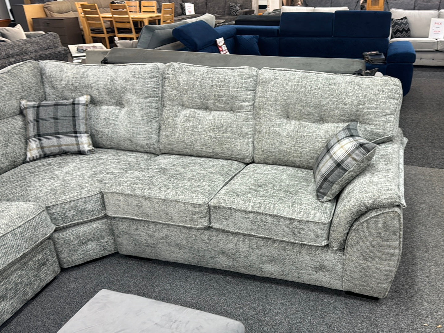 Ashlin Fabric Corner Sofa Grey