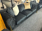 3+2 Lola Chesterfield Fabric Sofa