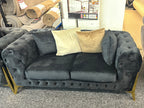 3+2 Lola Chesterfield Fabric Sofa