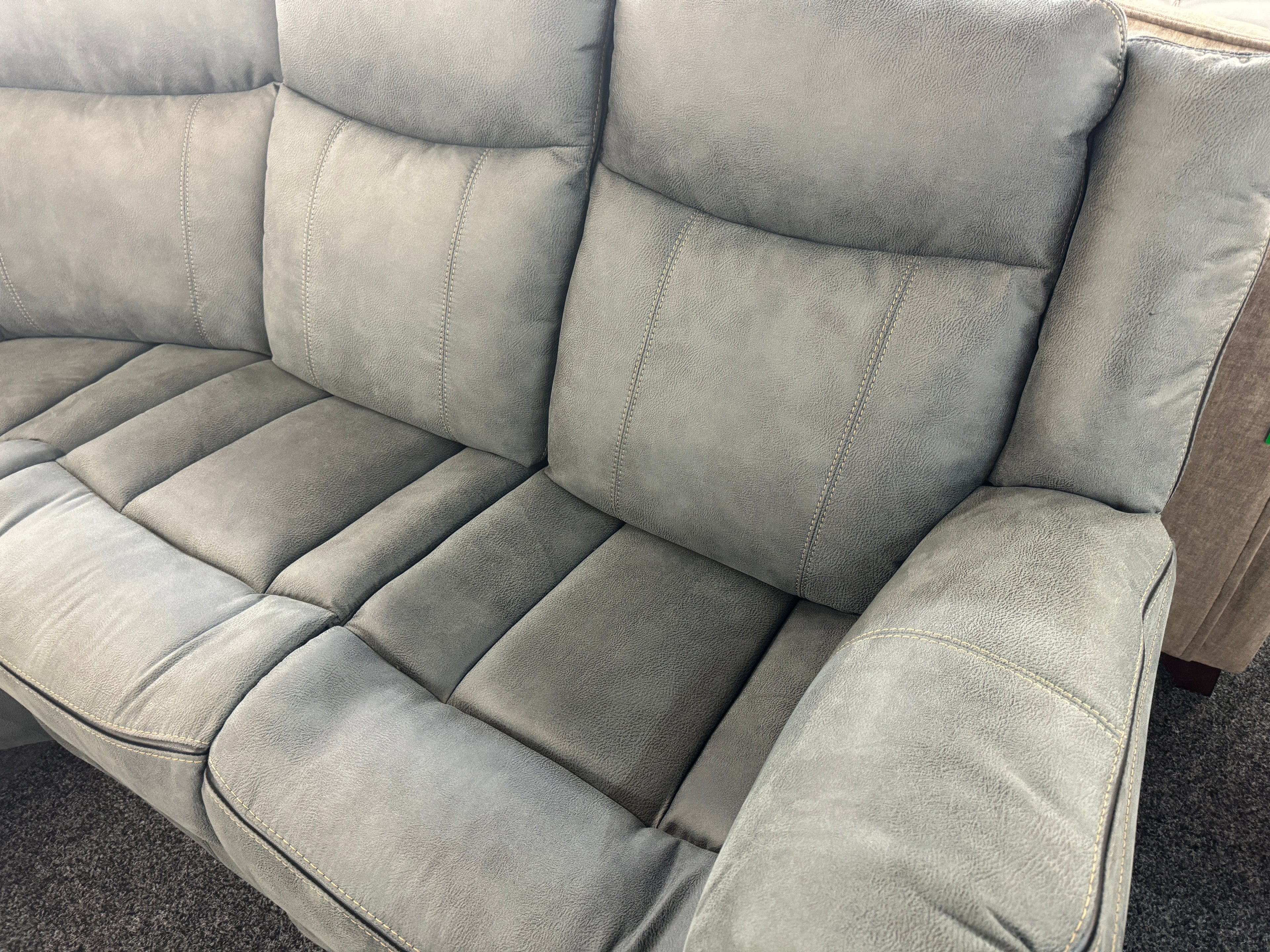 Brooklyn Grey Fabric Corner Recliner Sofa