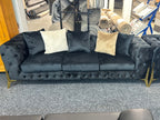 3+2 Lola Chesterfield Fabric Sofa