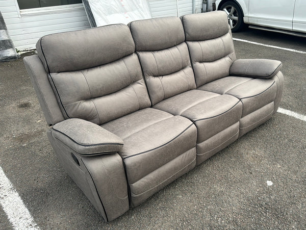 Lilly Grey 3+2 Sofa Fabric Recliner