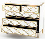 Cairo Mirrored Gold Trim 3+2 Drawers Chest
