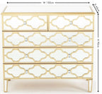 Cairo Mirrored Gold Trim 3+2 Drawers Chest
