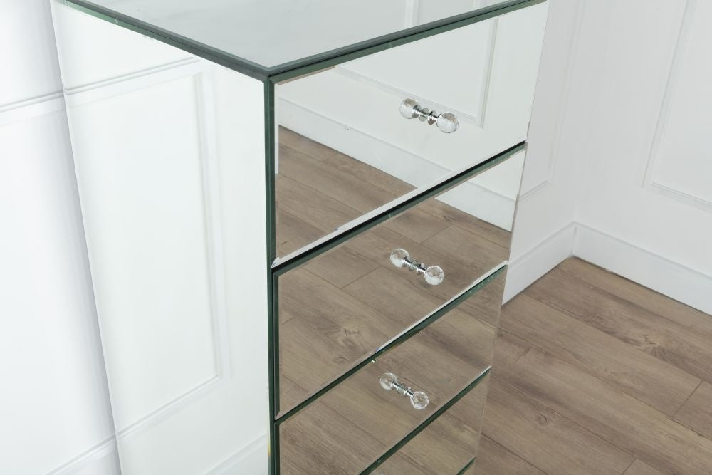 Scala Mirrored 5 Drawer Narrow Chest