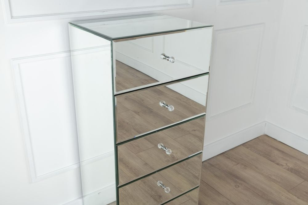 Scala Mirrored 5 Drawer Narrow Chest