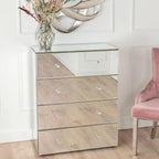 Scala Mirrored 4 Drawer Chest