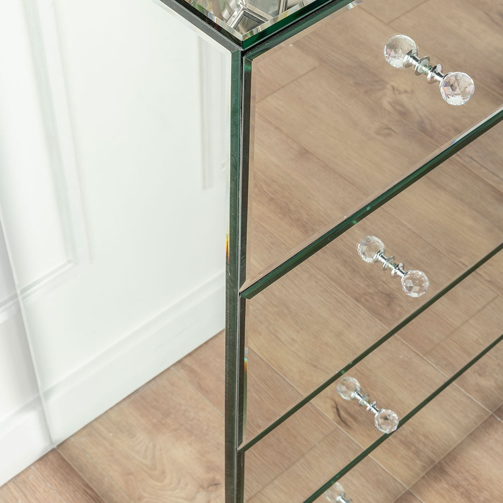 Scala Mirrored 4 Drawer Chest