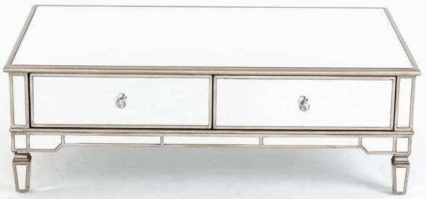 Acorn Mirrored Champagne Trim Coffee Table