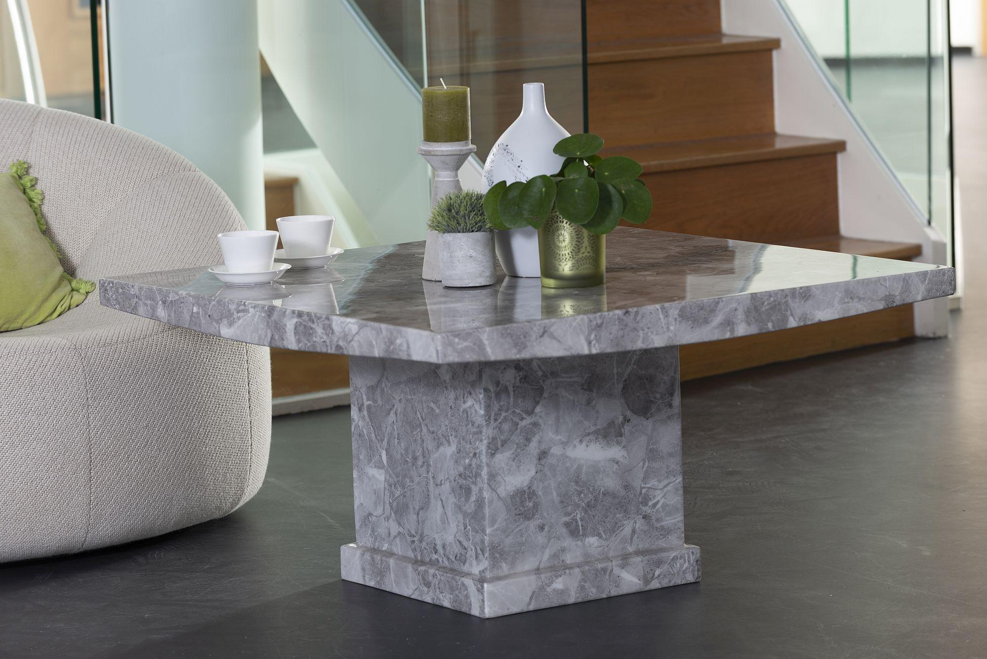 Anza Square Grey Marble Coffee Table