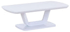 Alpen White Gloss Coffee Table with Glass Top