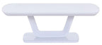 Alpen White Gloss Coffee Table with Glass Top