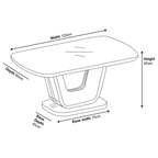 Alpen White Gloss Coffee Table with Glass Top