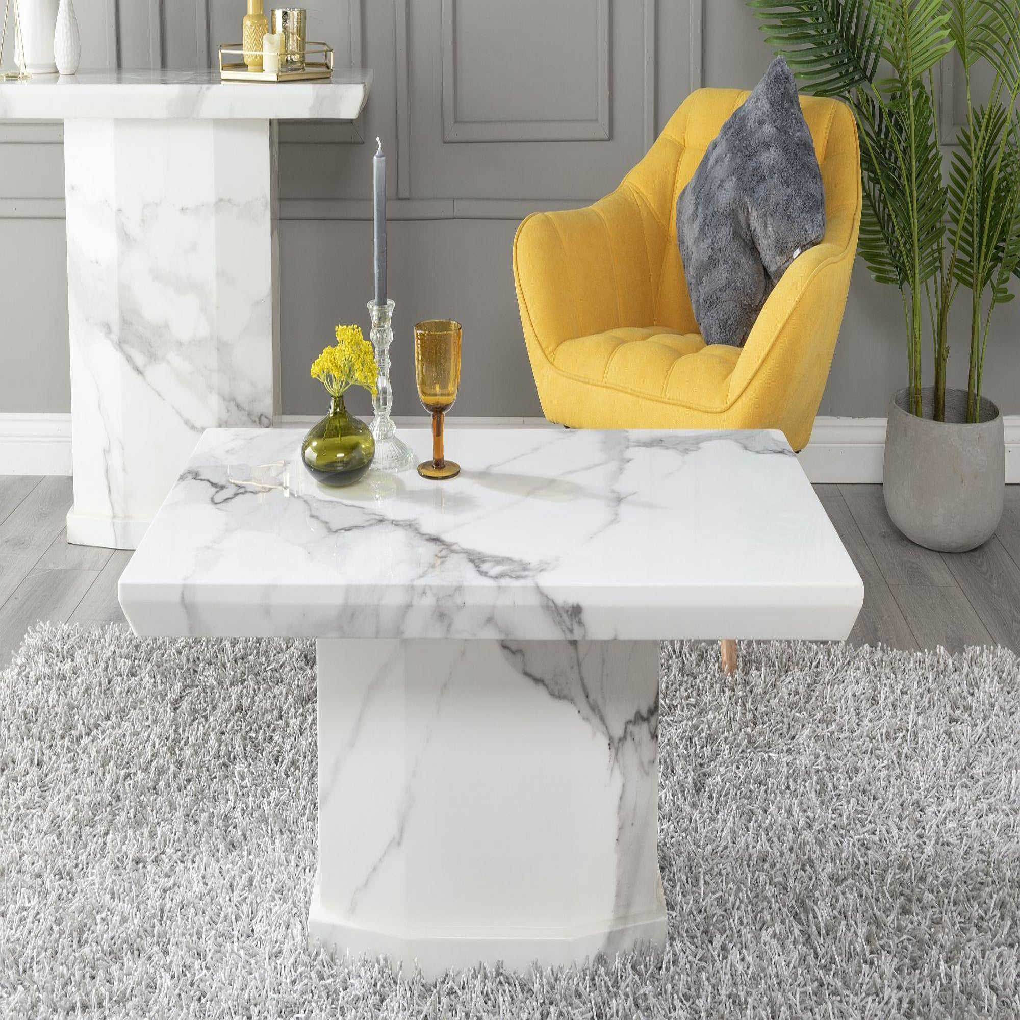 Athens White Marble Coffee Table