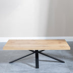 Cadell Industrial Oak Effect Coffee Table with Black Spider Legs