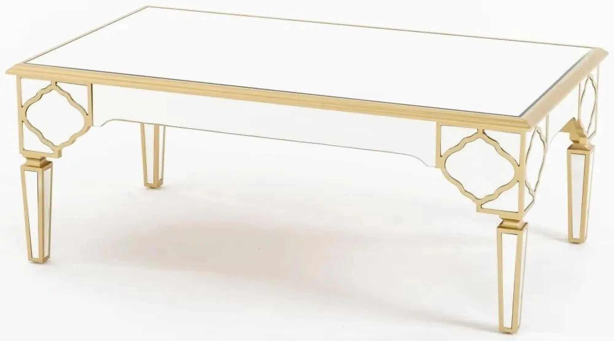 Cairo Mirrored Gold Trim Coffee Table