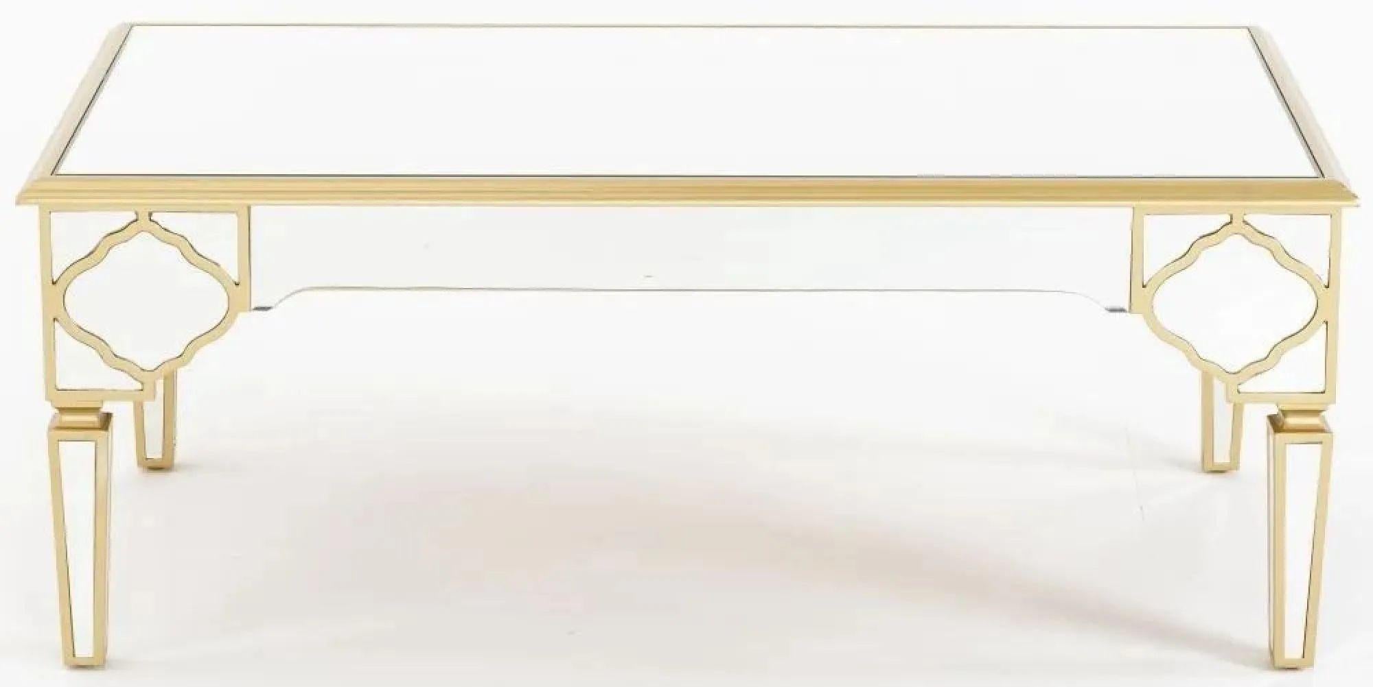 Cairo Mirrored Gold Trim Coffee Table