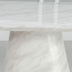Cannes White Marble Oval Coffee Table