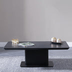 Dante Black Ceramic Fluted Coffee Table