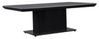 Dante Black Ceramic Fluted Coffee Table