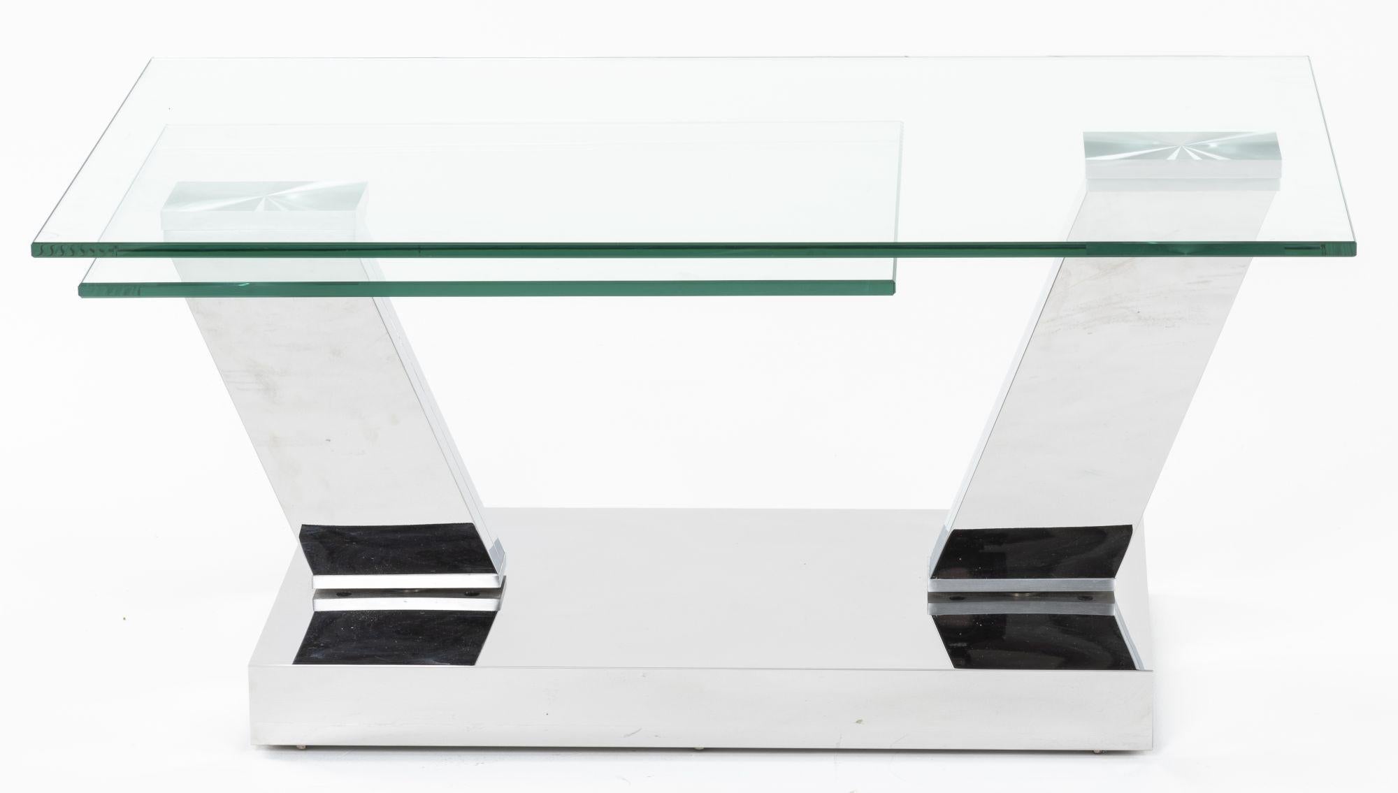 Enzo Swivel Glass Top Coffee Table