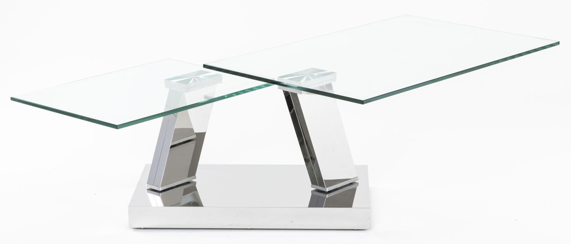 Enzo Swivel Glass Top Coffee Table