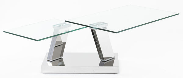 Enzo Swivel Glass Top Coffee Table